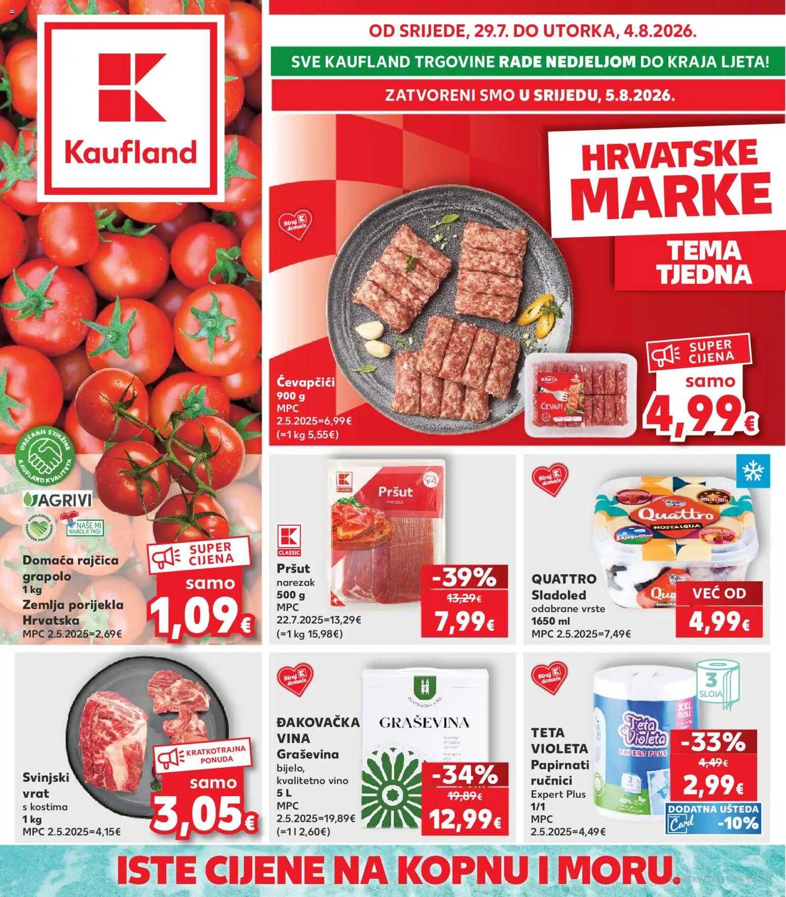 Pregled letka Karlovac trgovine Kaufland vrijedi od 29.07.2026