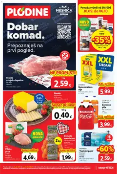 Pregled letka Plodine Katalog trgovine Plodine vrijedi od 30.09.2026