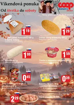 Náhľad COOP Jednota letáku platného od 29.10.2026