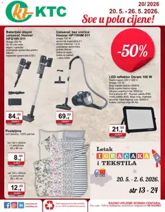 Pregled letka KTC Katalog sve u pola cijene trgovine KTC vrijedi od 20.05.2026