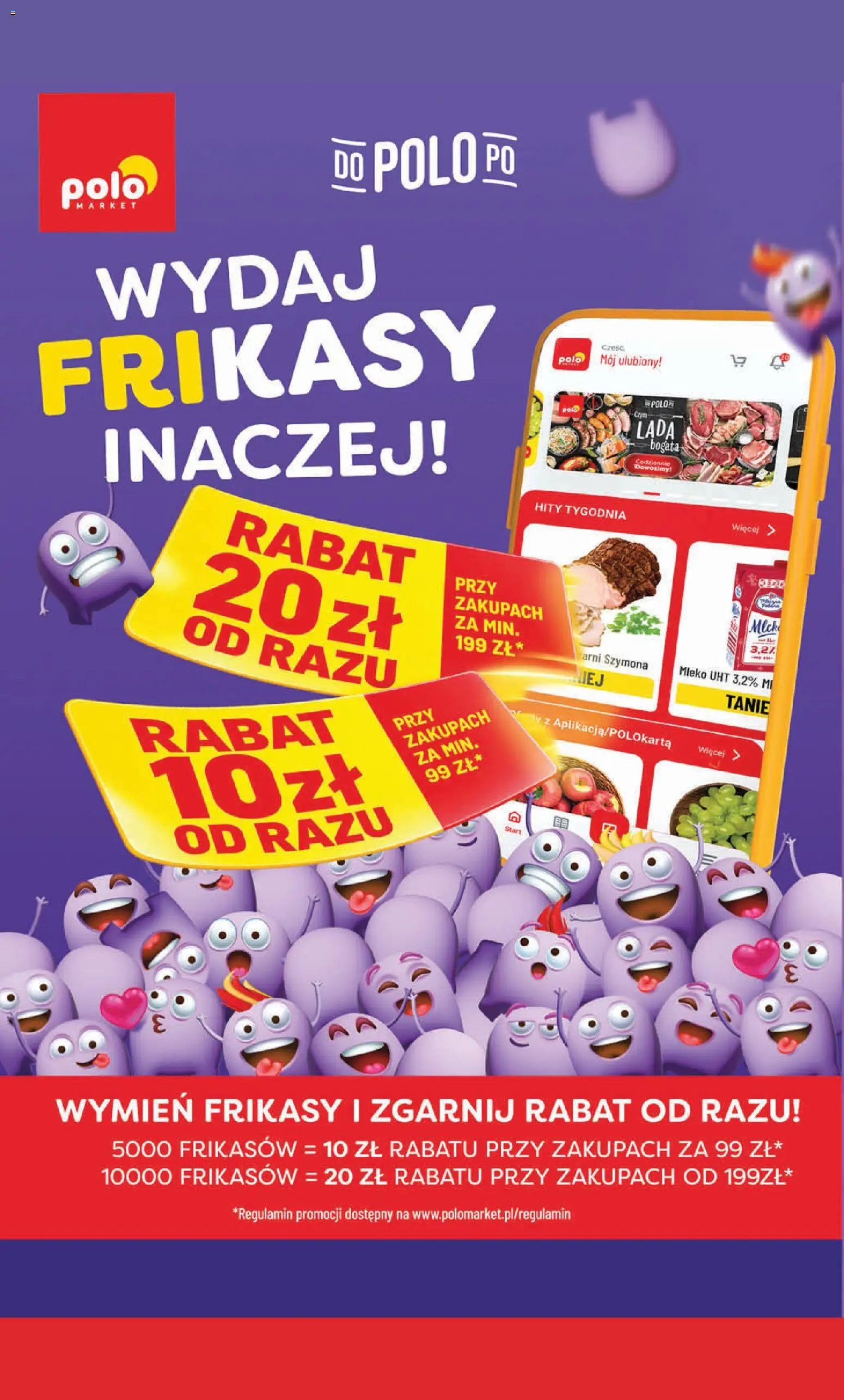 Pogląd gazetki "POLOmarket gazetka - Frikasowe Hity" ze sklepu POLOmarket ważnej od 28.10.2026 - Mleko, Mleko UHT