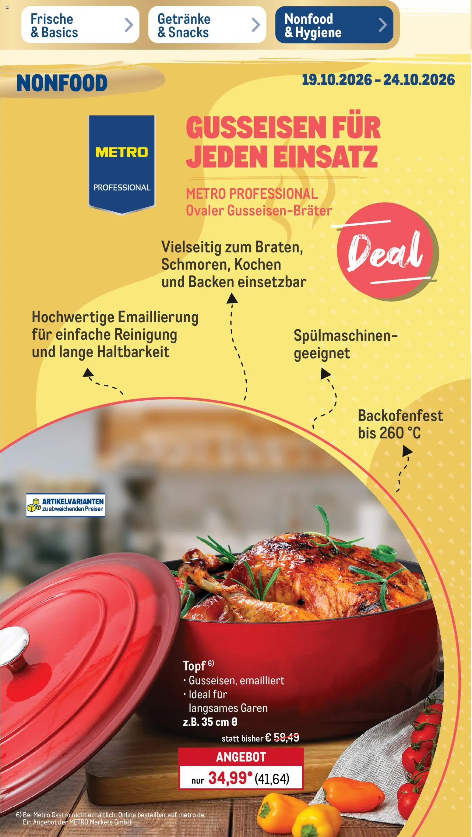 Vorschau von dem Prospekt des Geschäftes Metro, gültig ab dem 19.10.2026
