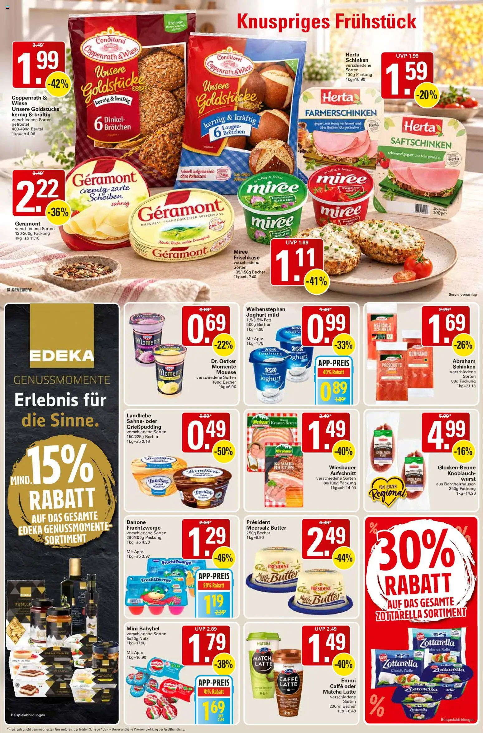 Vorschau von dem Prospekt des Geschäftes WEZ, gültig ab dem 02.11.2026 - Wurst, Joghurt, Hocker, Sahne, Fruchtzwerge, Babybel, Geramont, Frischkase