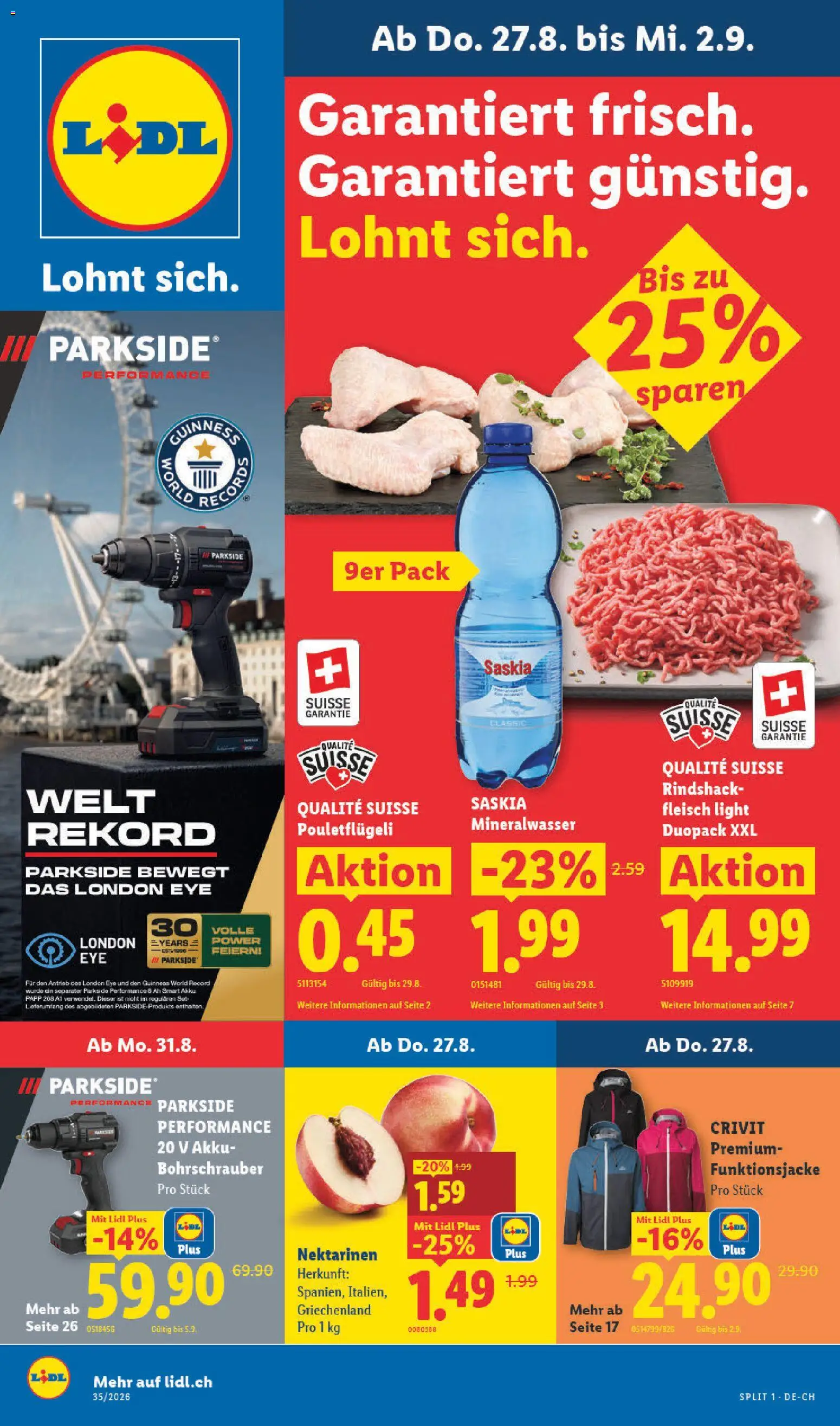 Vorschau des Merkblatts Lidl aktionen vom Shop Lidl gültig von 27.08.2026 bis 02.09.2026