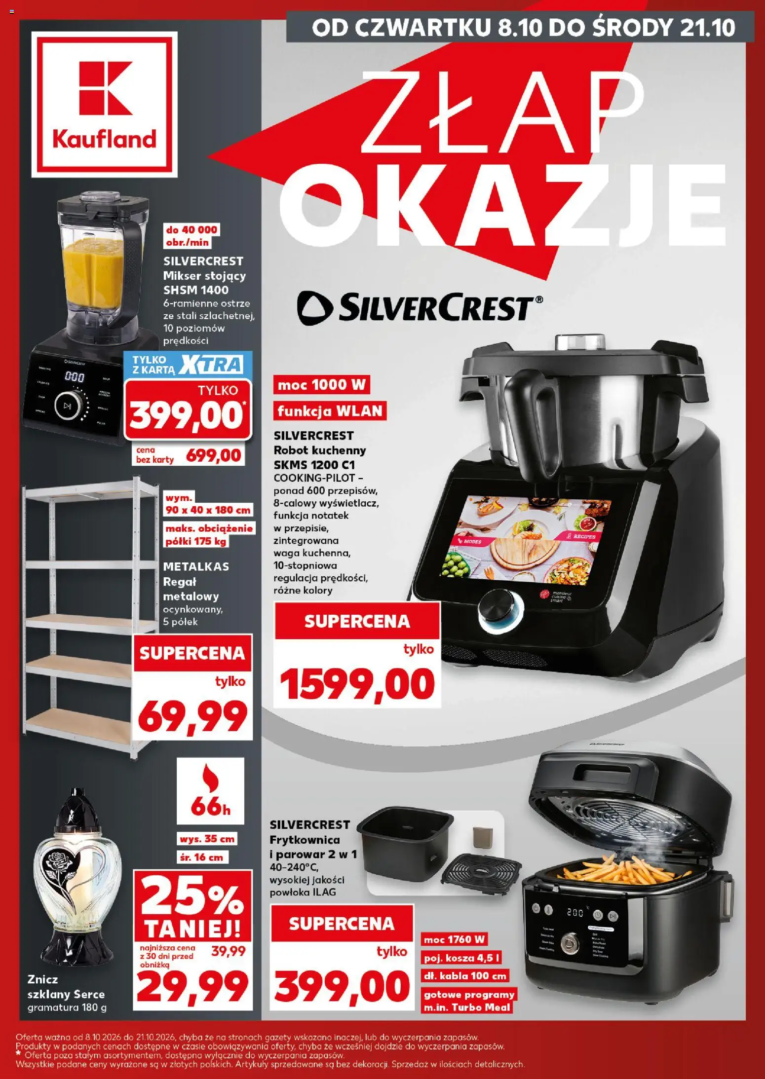 Náhled nabídky: Kaufland Polsko Kaufland Polsko leták - Złap okazje platný od 08.10.2026 - Regál, Robot, Karty