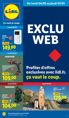 Prévisualisation de LIDL catalogue les bonnes affaires Exclu Web du magasin LIDL formulaire valide 04/05/2026
