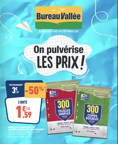 Prévisualisation de Bureau Vallée catalogue du magasin Bureau Vallée formulaire valide 17/08/2026
