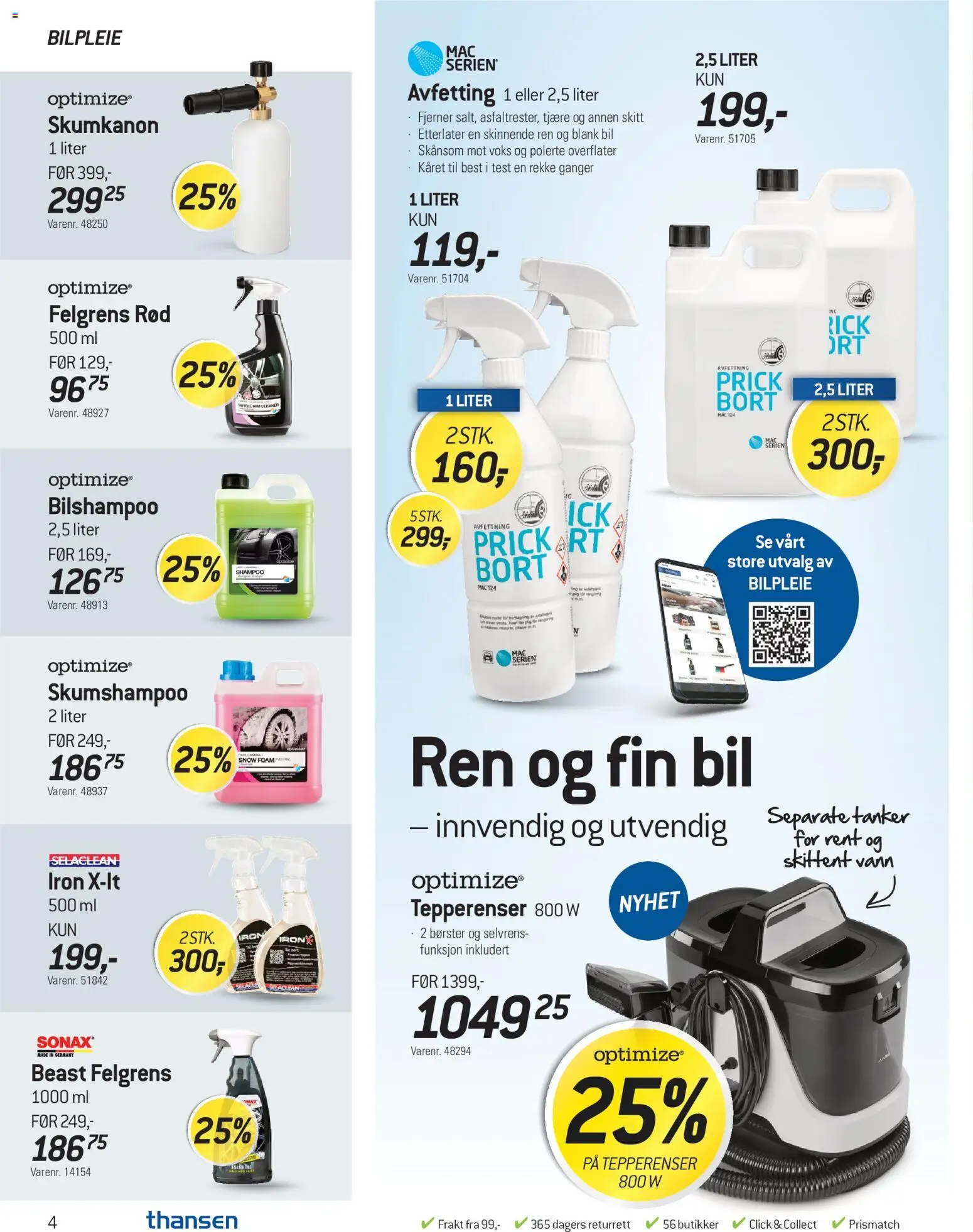 Forhåndsvis THANSEN kundeavis fra butikk THANSEN gyldig fra 30/10/2026 - 1, Vann, Shampoo