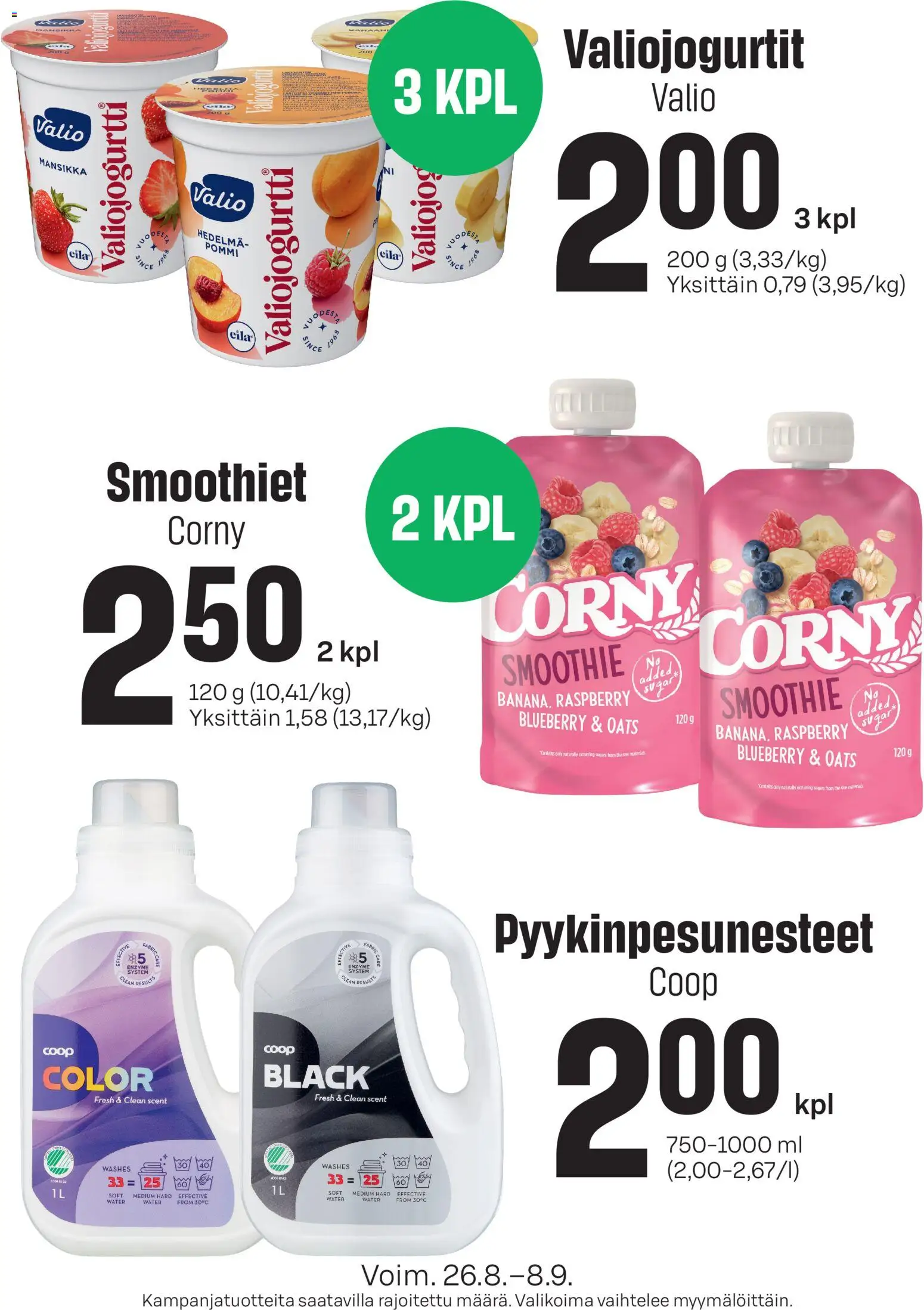 Kaupan S-market S-market tarjoukset esikatselu, voimassa 26/08/2026