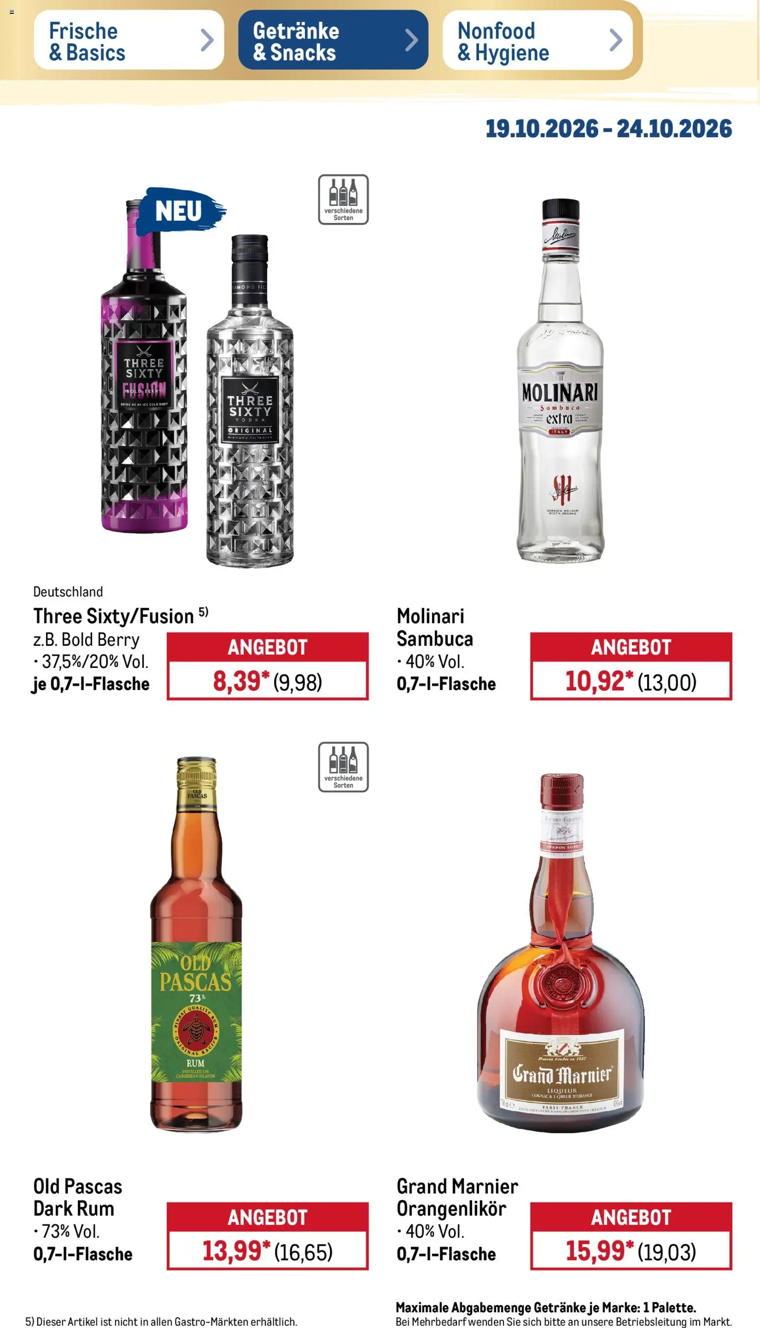 Vorschau von dem Prospekt des Geschäftes Metro, gültig ab dem 19.10.2026 - Äpfel, Ananas, Pfirsich