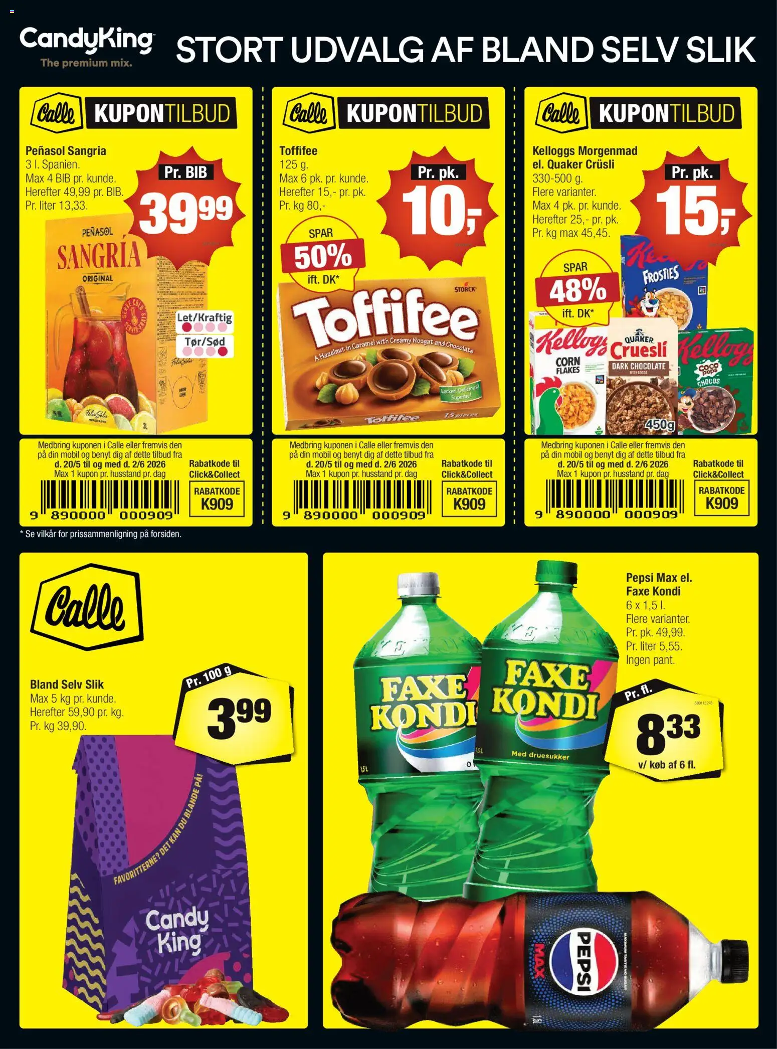 Eksempel på tilbudsavis Calle - Danske kupontilbud fra butik Calle gyldig fra 20/05/2026