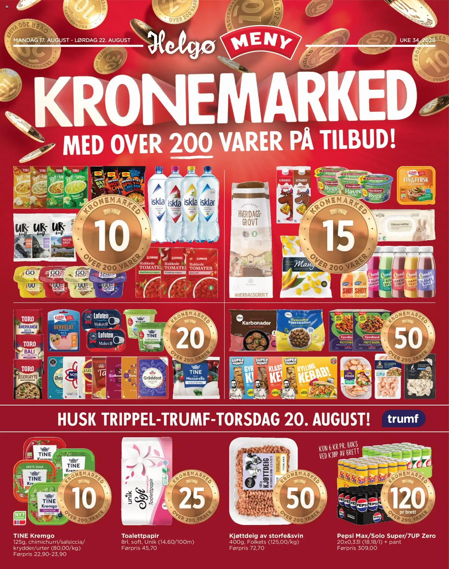 Forhåndsvis Meny Helgø kundeavis fra butikk Meny gyldig fra 17/08/2026