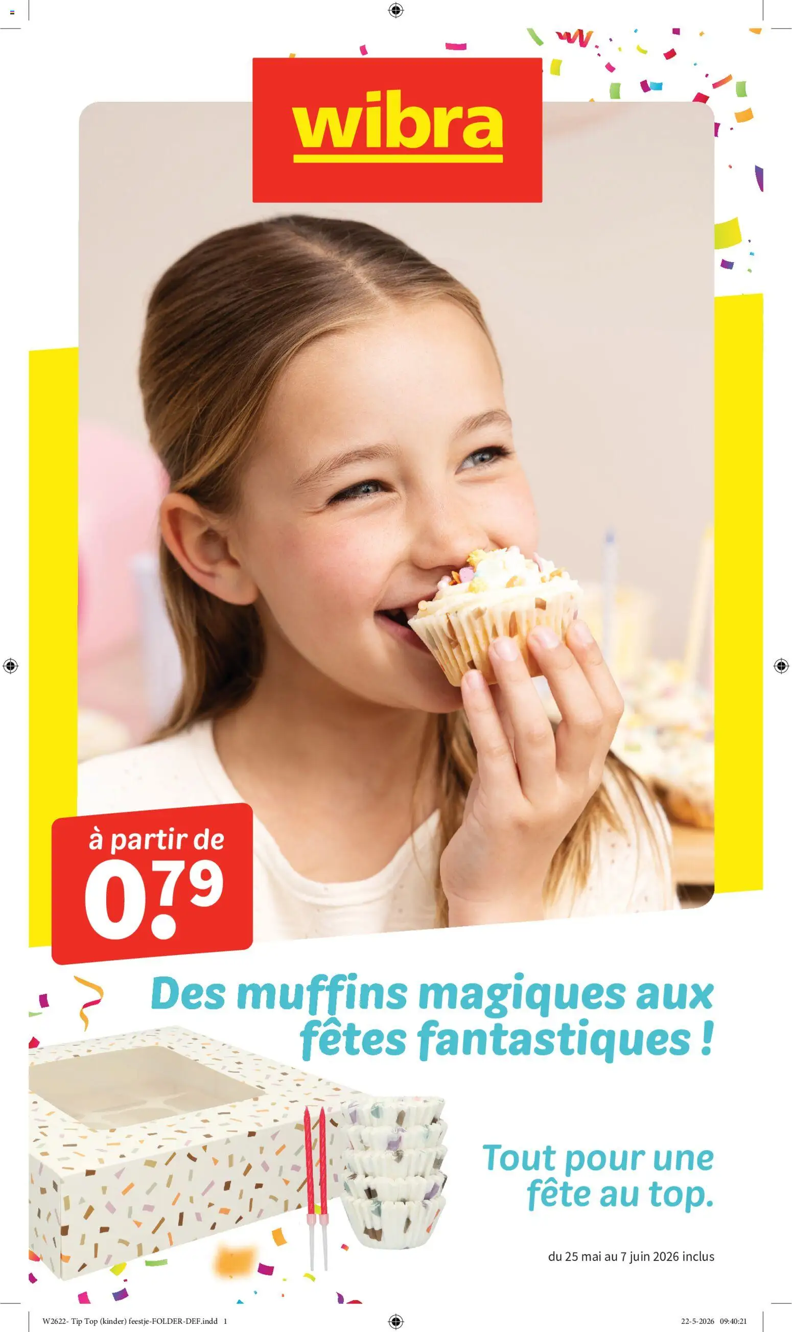 Prévisualisation de Wibra catalouge du magasin Wibra formulaire valide 24/05/2026 - Muffins