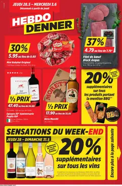 Vorschau des Merkblatts Denner aktionen FR vom Shop Denner gültig von 28.05.2026 bis 03.06.2026