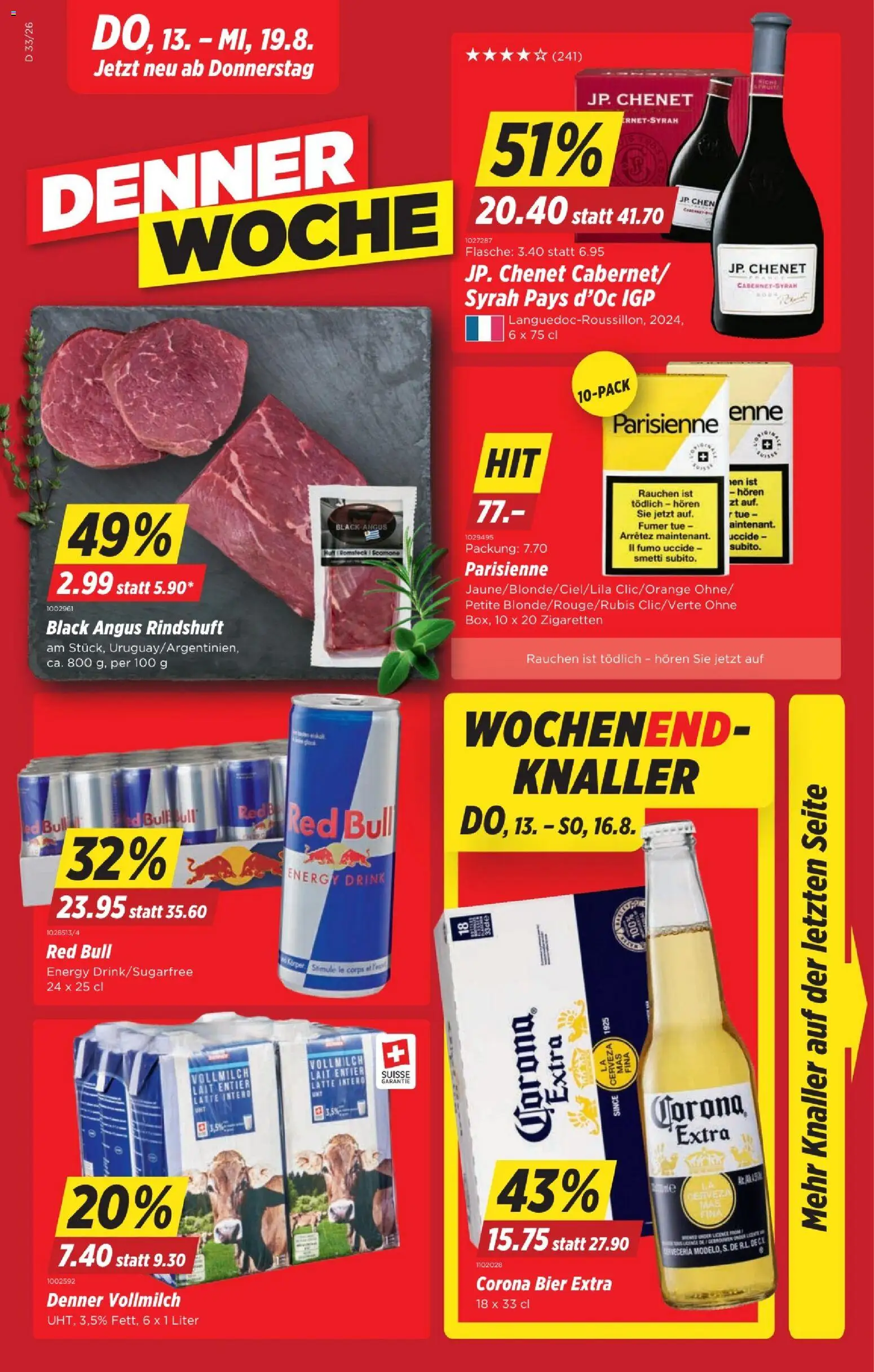 Vorschau des Merkblatts Denner aktionen vom Shop Denner gültig von 13.08.2026 bis 19.08.2026