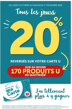 Prévisualisation de Hyper U - Ma sélection Carte U Octobre du magasin Hyper U formulaire valide 05/10/2026
