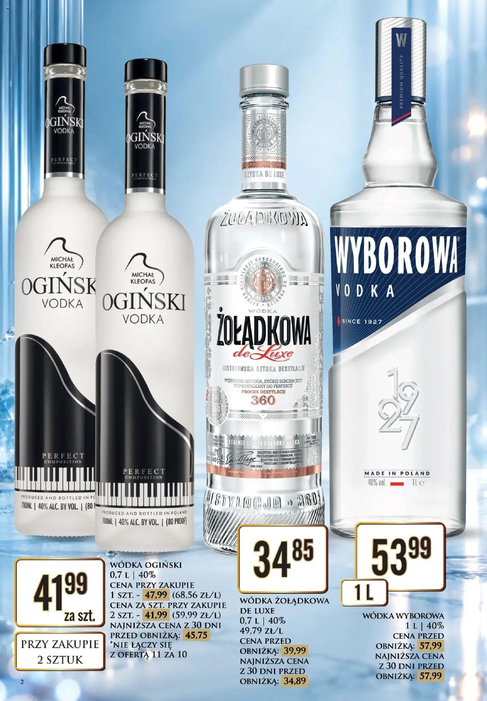 Pogląd gazetki "Dino gazetka alkoholowa" ze sklepu Dino ważnej od 09.10.2026 - Wódka, Ogiński, Vodka, Wódka Ogiński, Wódka wyborowa