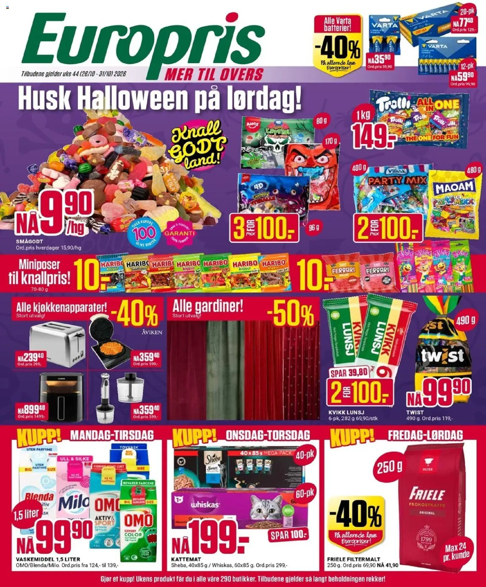 Forhåndsvis Europris kundeavis fra butikk Europris gyldig fra 26/10/2026