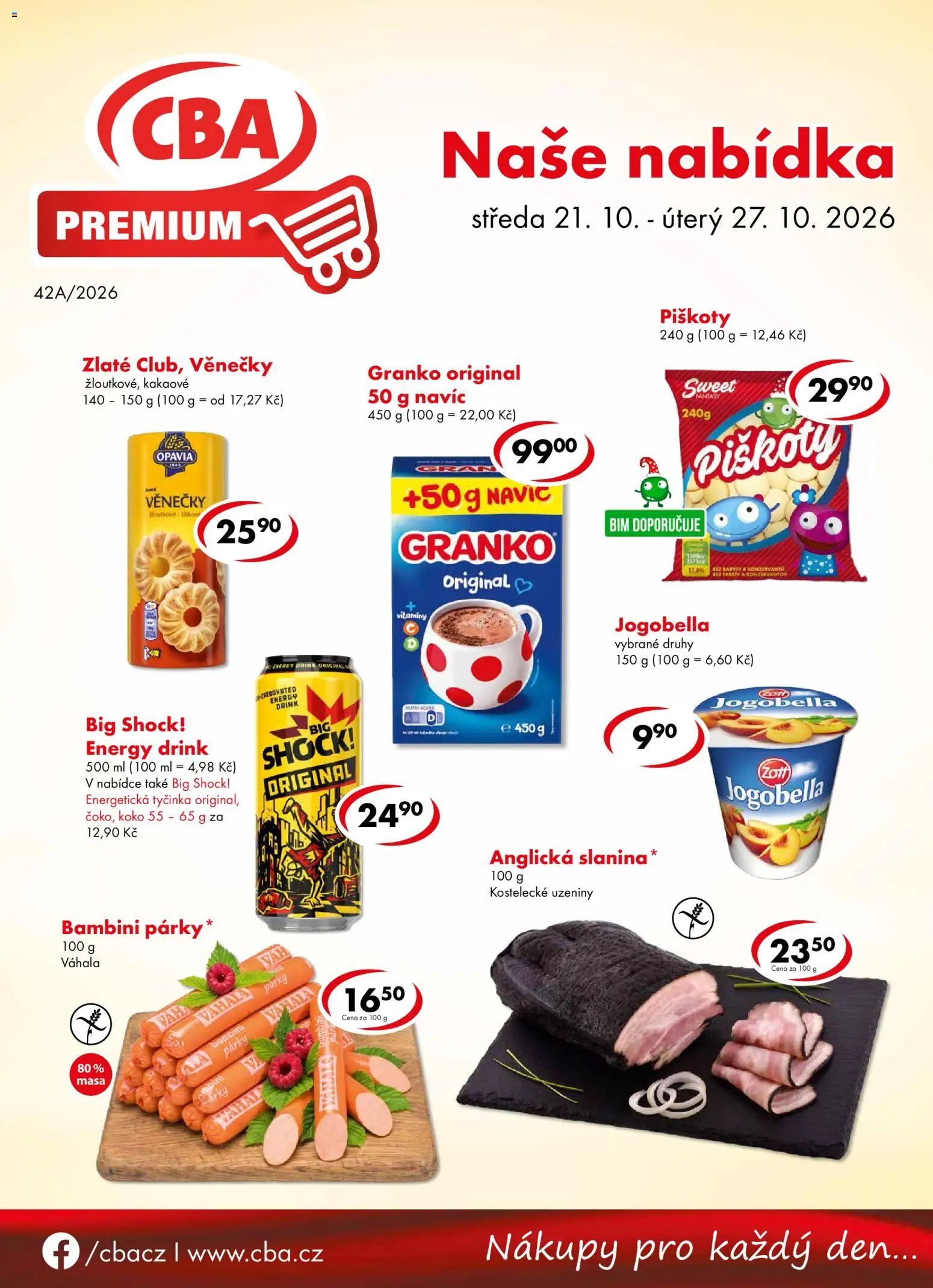 Náhled nabídky: CBA CBA leták - Premium platný od 21.10.2026