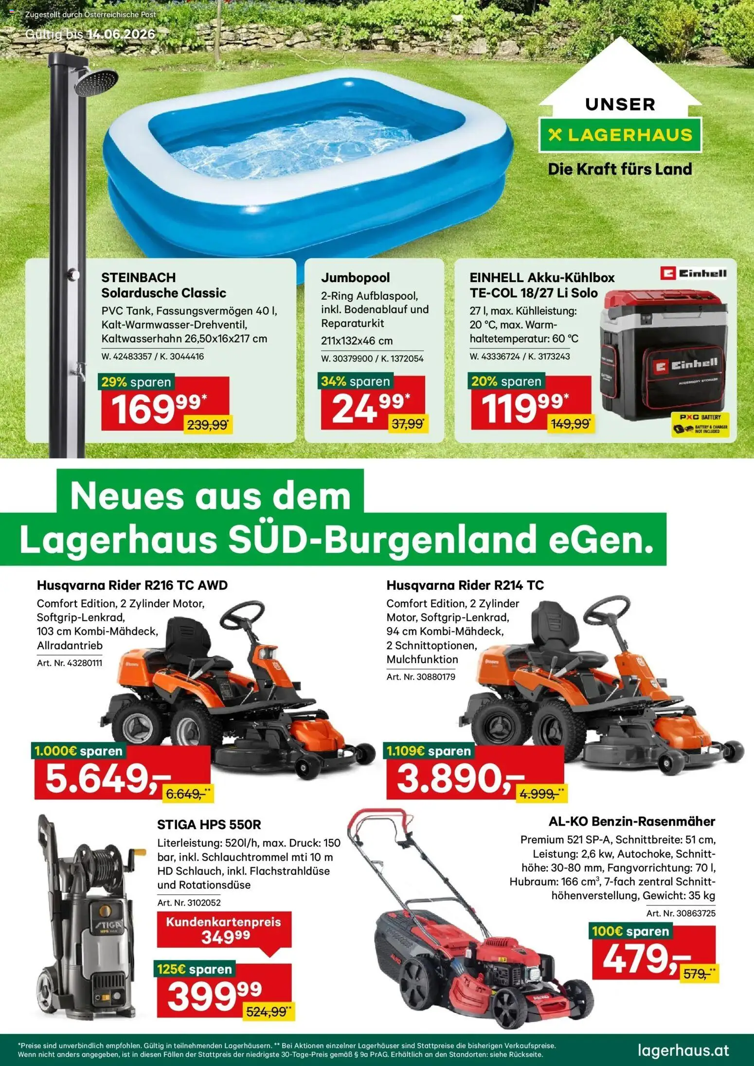 Vorschau der Angebote: Lagerhaus Wochen Angebote gültig ab 31.05.2026 - Gewicht