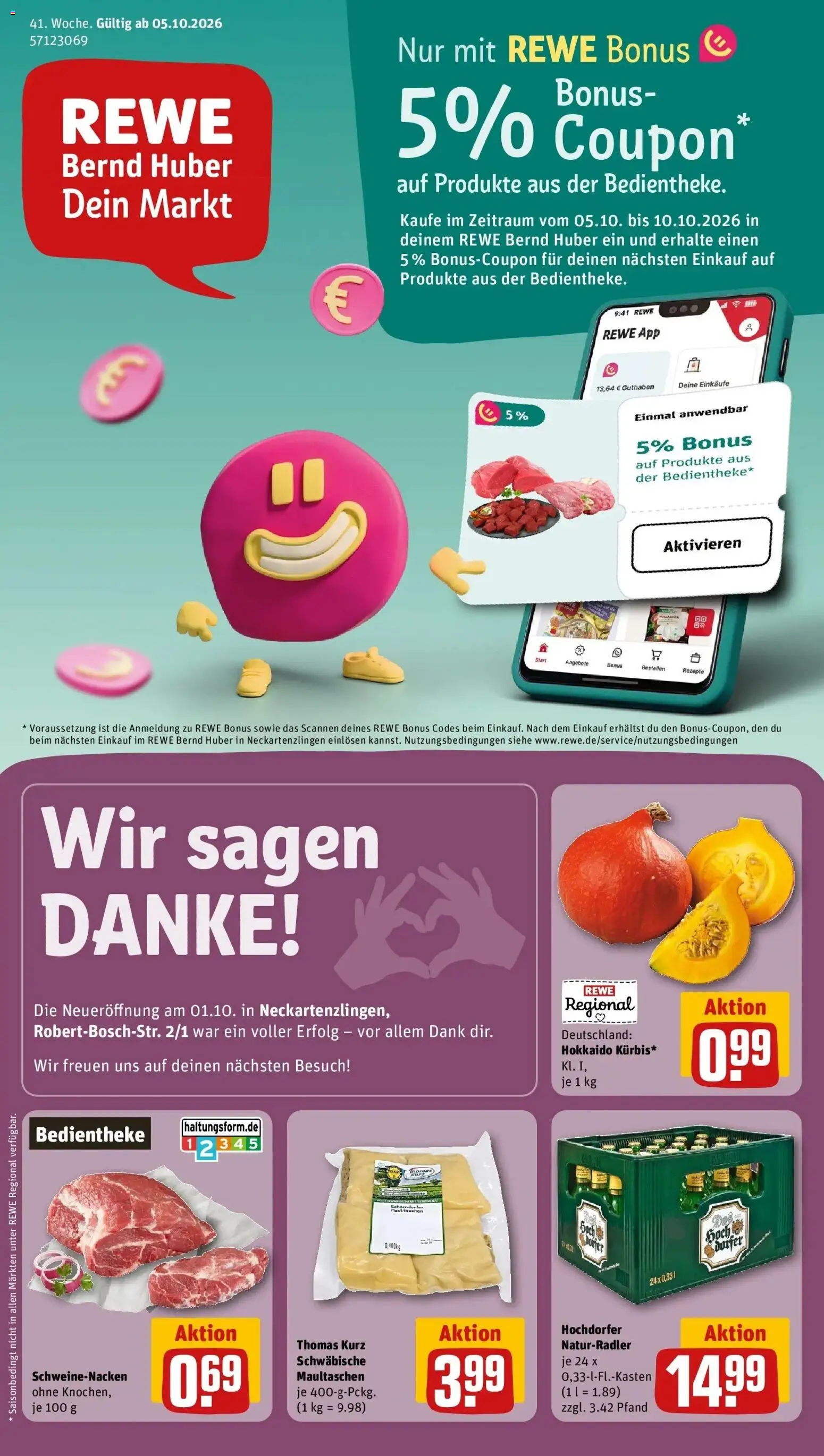 Vorschau von dem Prospekt des Geschäftes Rewe, gültig ab dem 05.10.2026
