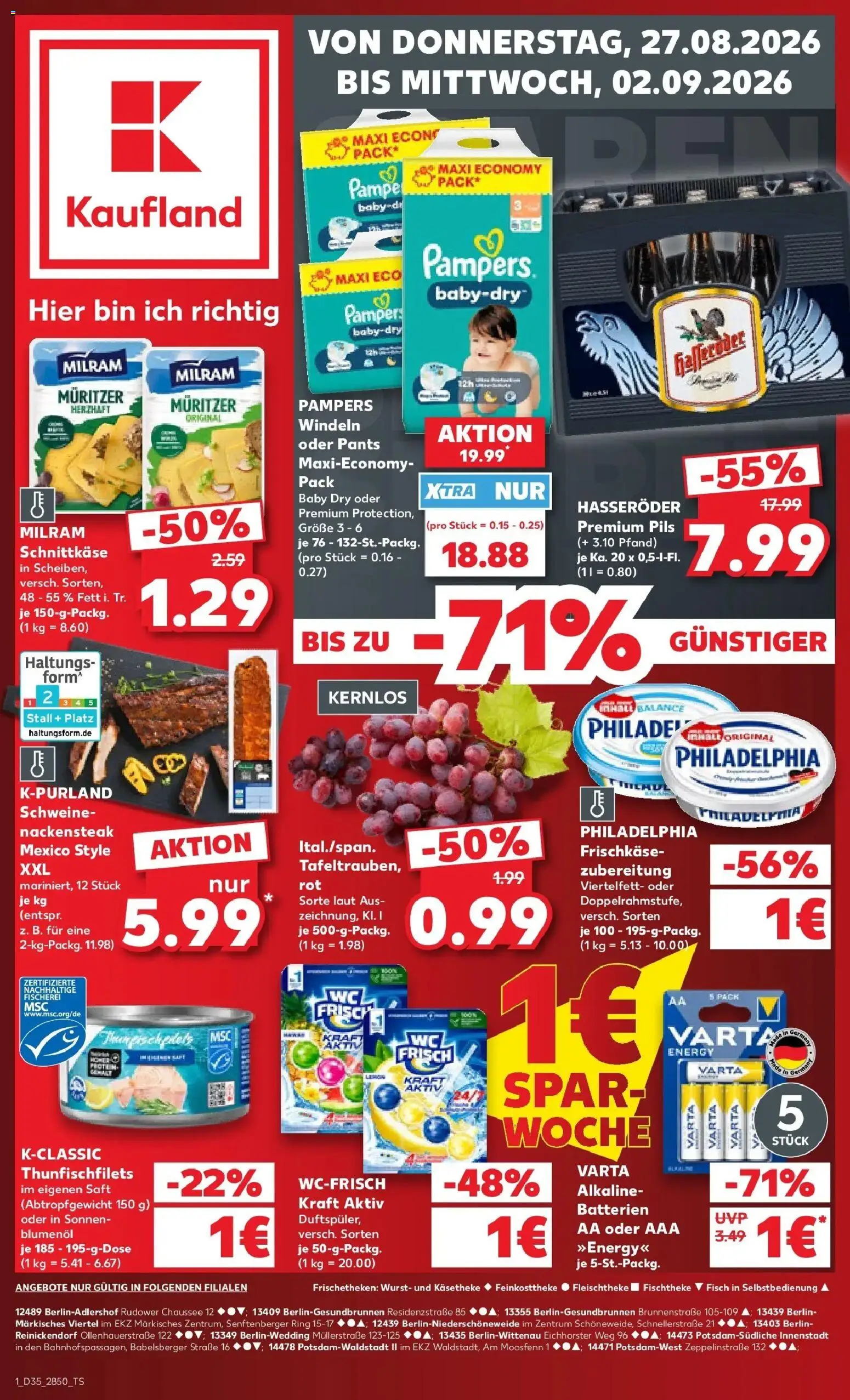 Vorschau von dem Prospekt des Geschäftes Kaufland, gültig ab dem 27.08.2026