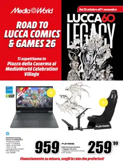 Anteprima dell'opuscolo Media World volantino Road to Lucca dal negozio Media World valido da 25/10/2026