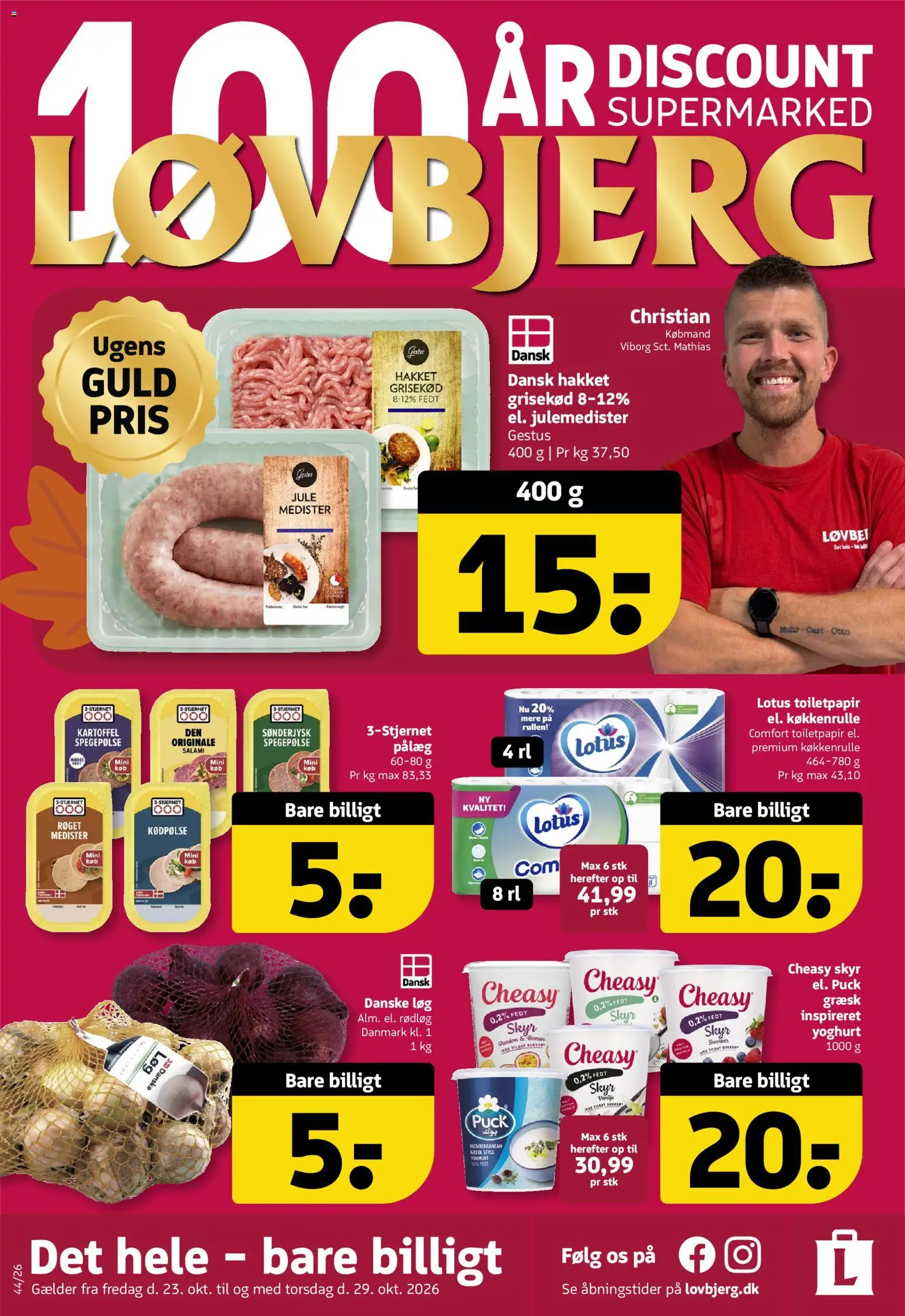 Eksempel på tilbudsavis Løvbjerg - Tilbudsavis uge 44 fra butik Løvbjerg gyldig fra 23/10/2026