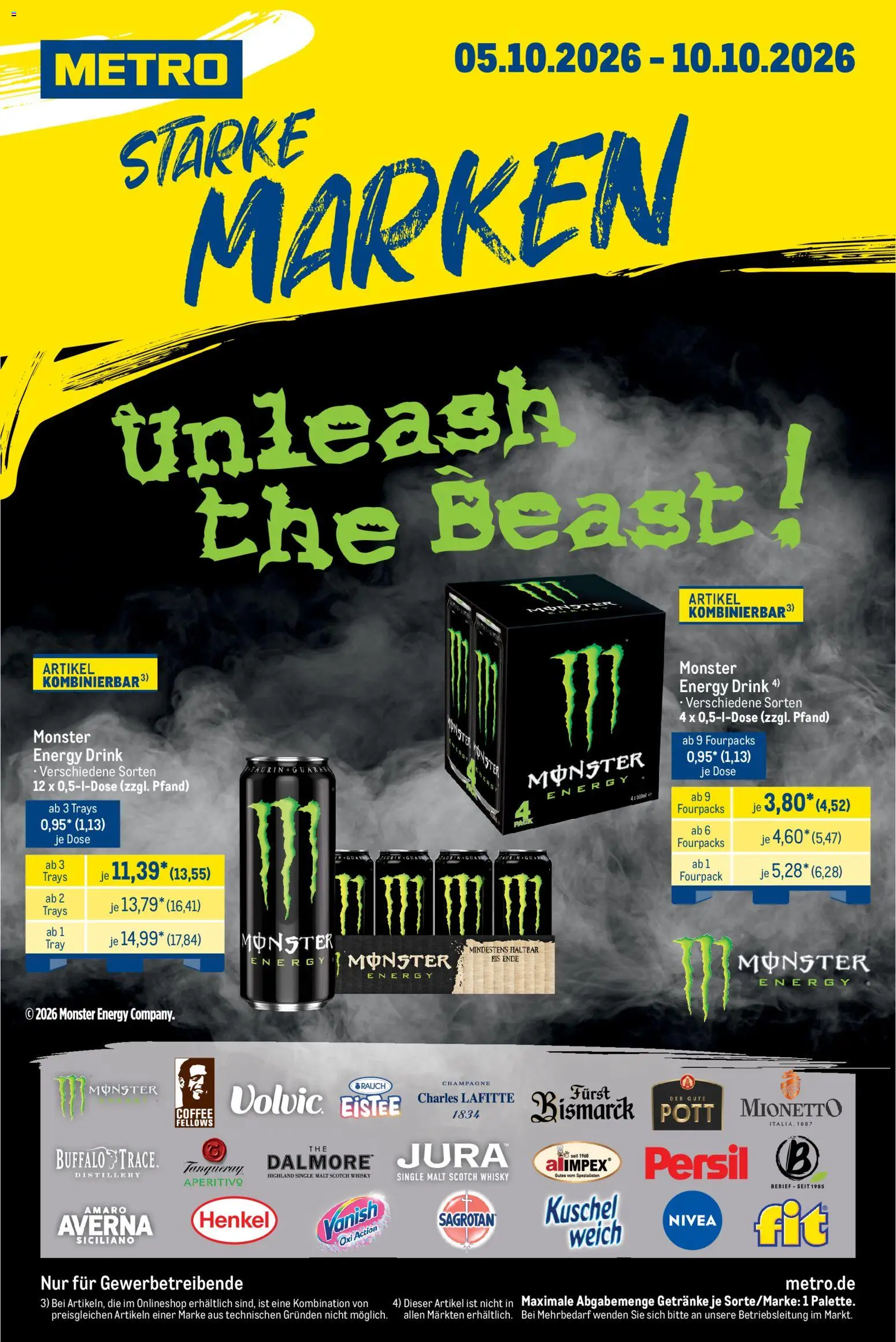 Vorschau von dem Prospekt des Geschäftes Metro, gültig ab dem 05.10.2026 - Monster, Whisky, Jura, Energy, Persil