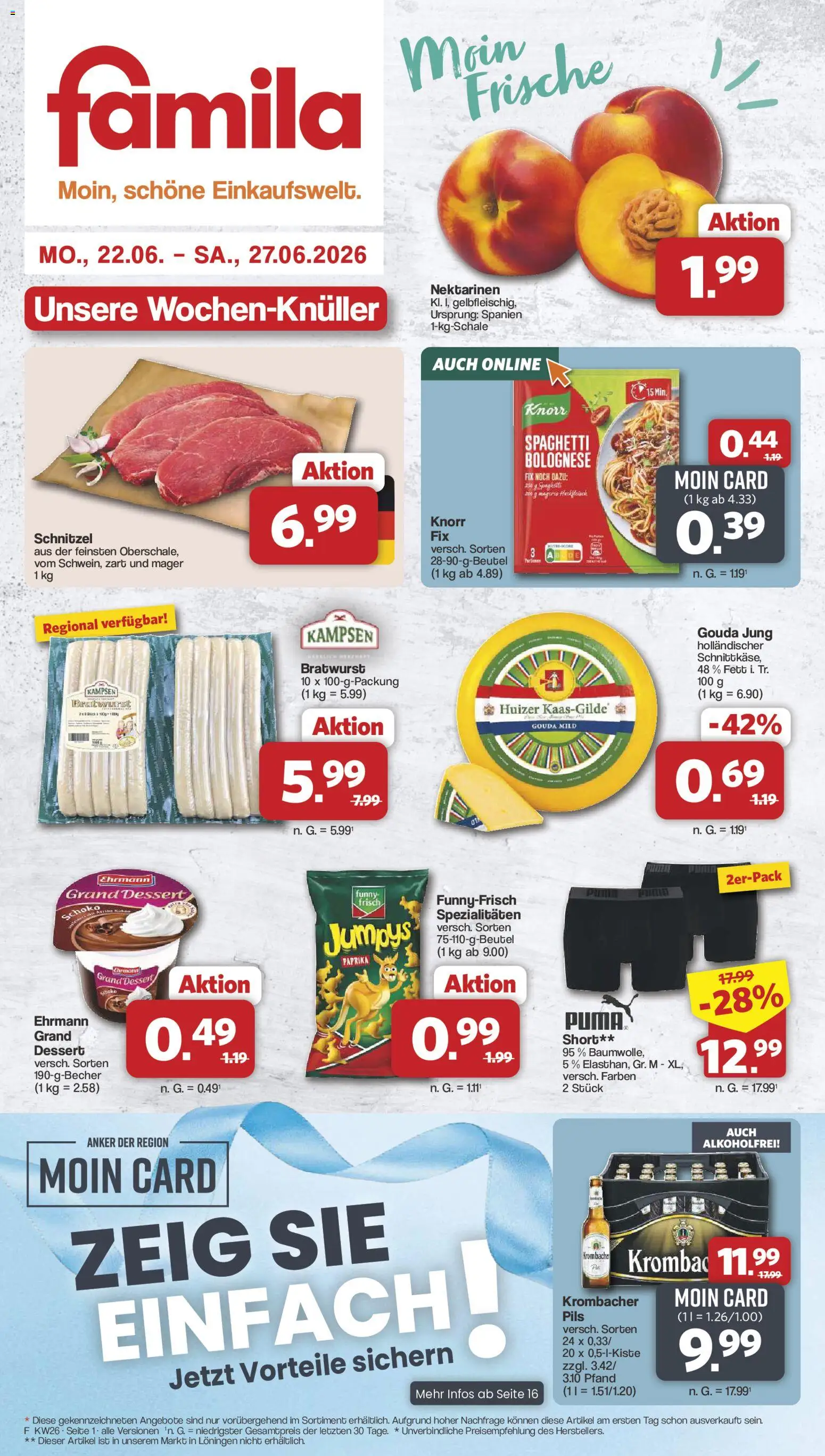 Vorschau von dem Prospekt des Geschäftes Famila Nordwest, gültig ab dem 22.06.2026