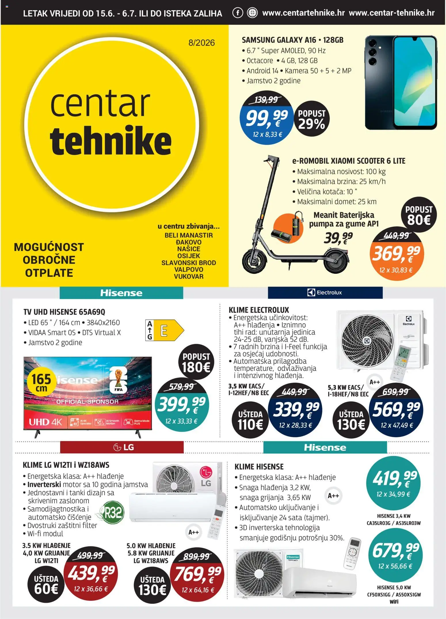 Pregled letka Centar Tehnike Katalog trgovine Centar Tehnike vrijedi od 15.06.2026