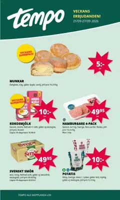 Förhandsgranska reklamblad Tempo erbjudanden från butik Tempo gäller från 20/09/2026