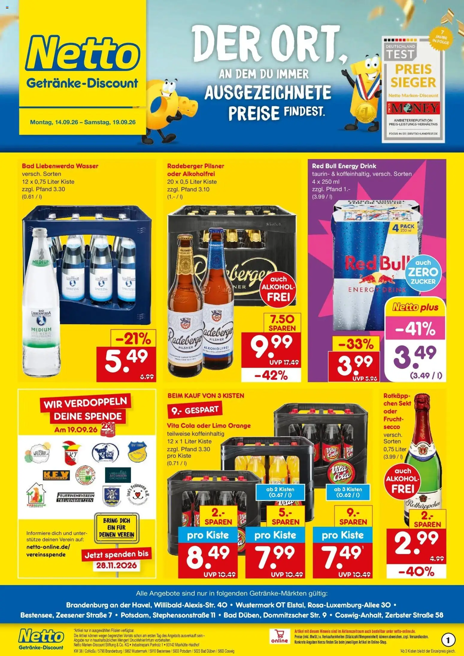 Vorschau von dem Prospekt des Geschäftes Netto Marken-Discount, gültig ab dem 14.09.2026