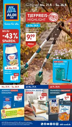 Vorschau von dem Prospekt des Geschäftes Aldi Süd, gültig ab dem 21.09.2026