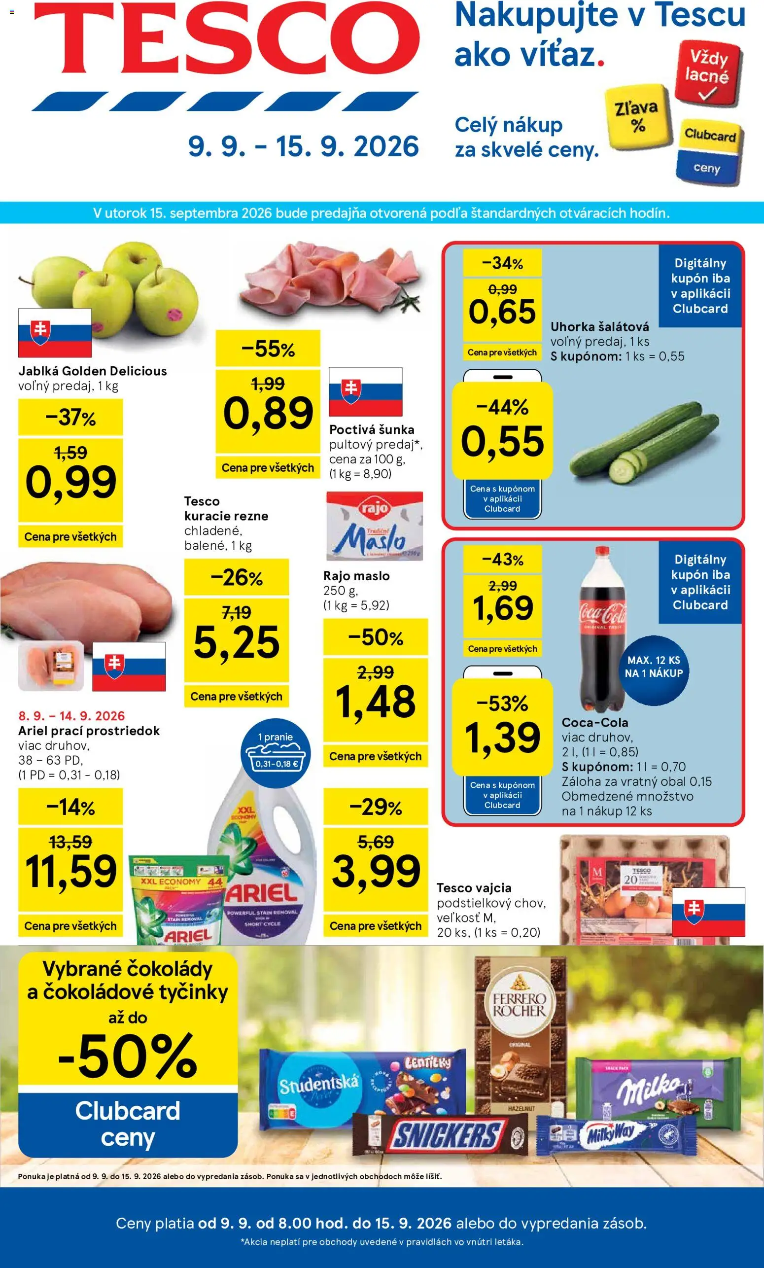 Náhľad Tesco letáku platného od 09.09.2026