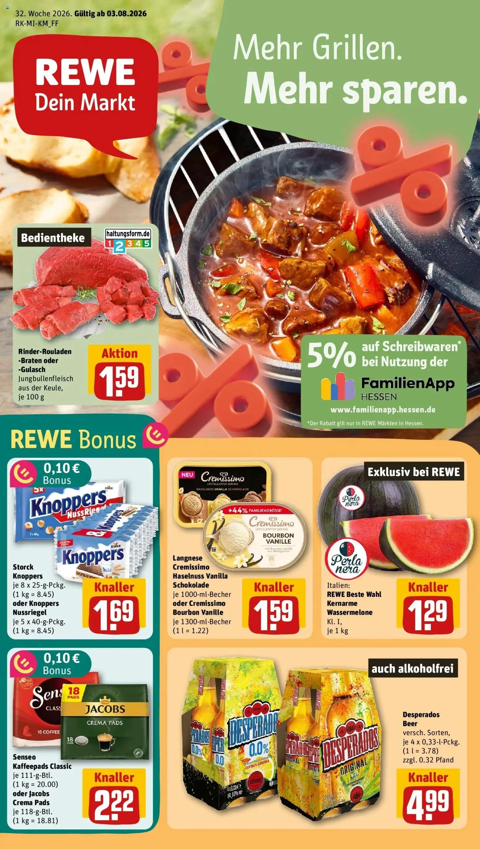 Vorschau von dem Prospekt des Geschäftes Rewe, gültig ab dem 03.08.2026