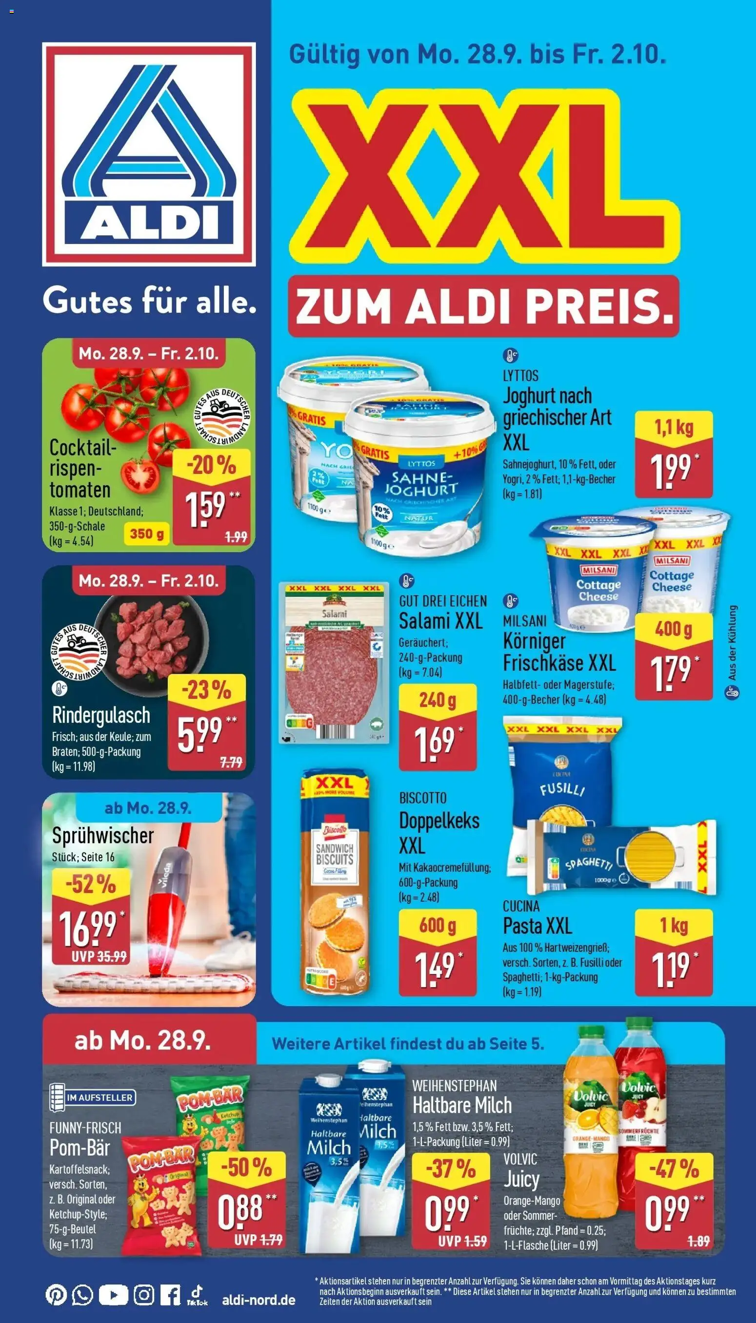 Vorschau von dem Prospekt des Geschäftes Aldi, gültig ab dem 28.09.2026