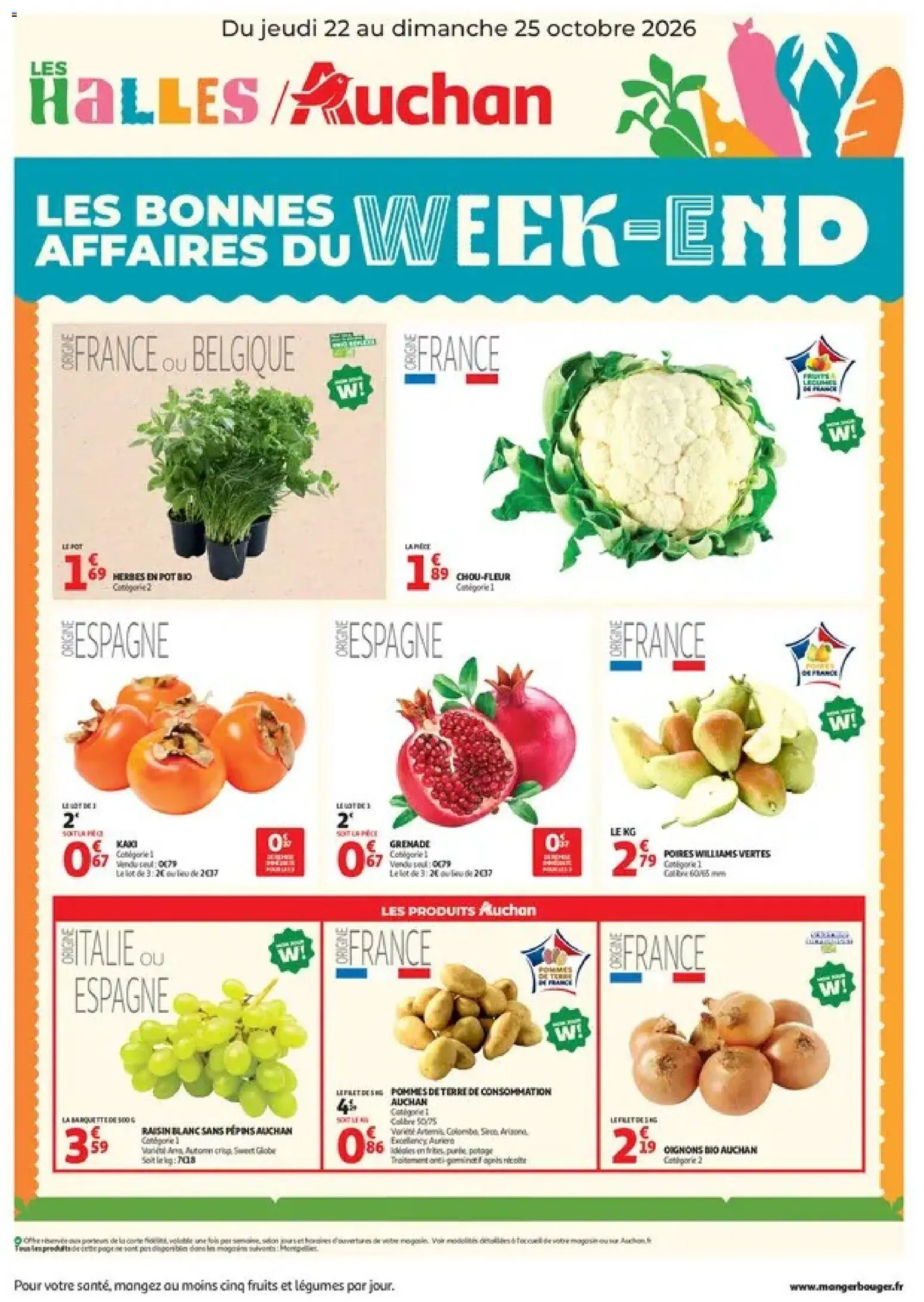 Voorbeeld van Auchan - Bons plans du week end van winkel Auchan geldig vanaf 22/10/2026 - Pot