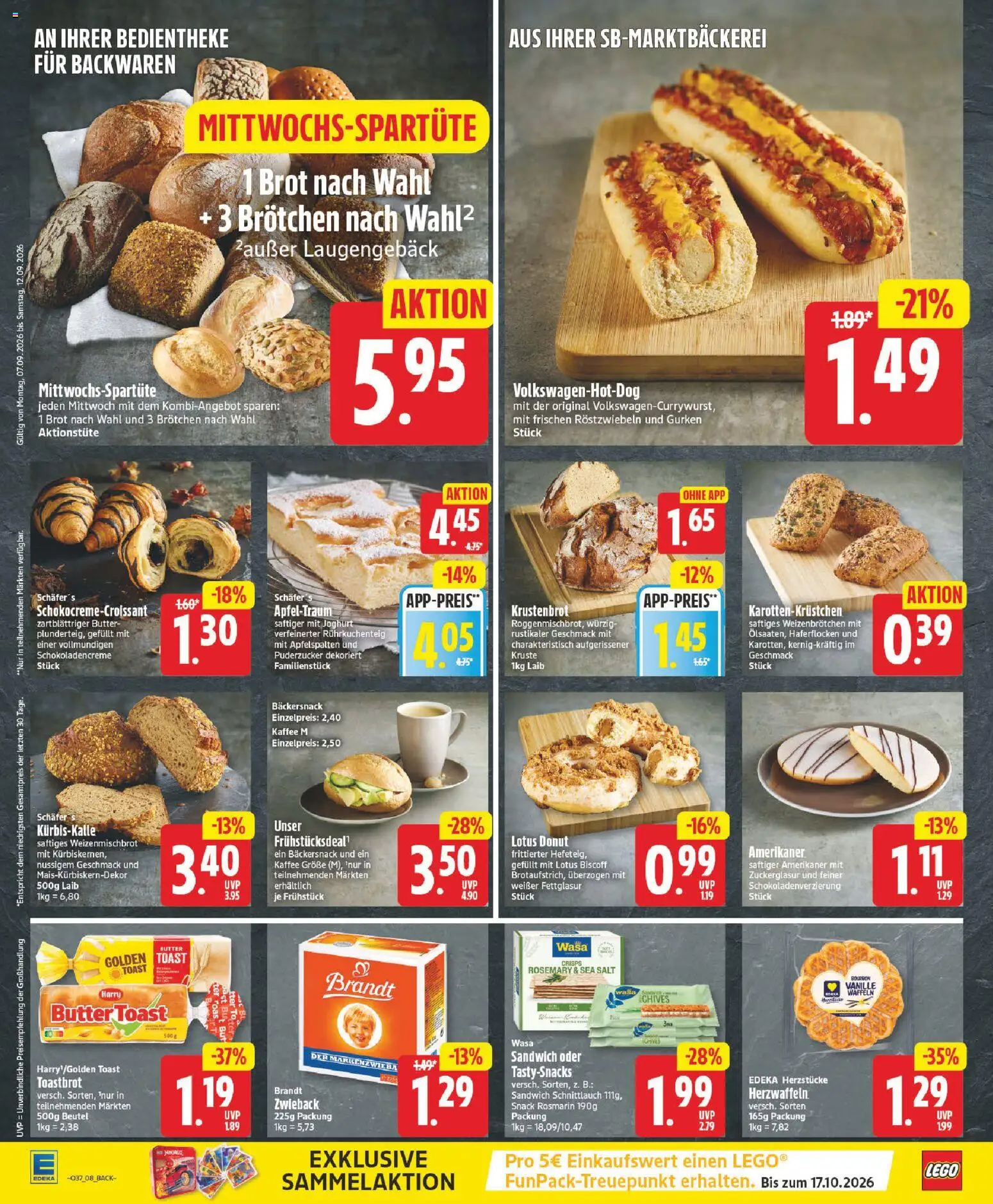 Vorschau von dem Prospekt des Geschäftes Edeka, gültig ab dem 07.09.2026 - Kaffee, Butter, Joghurt, Brot, Gurken, Toastbrot, Toast