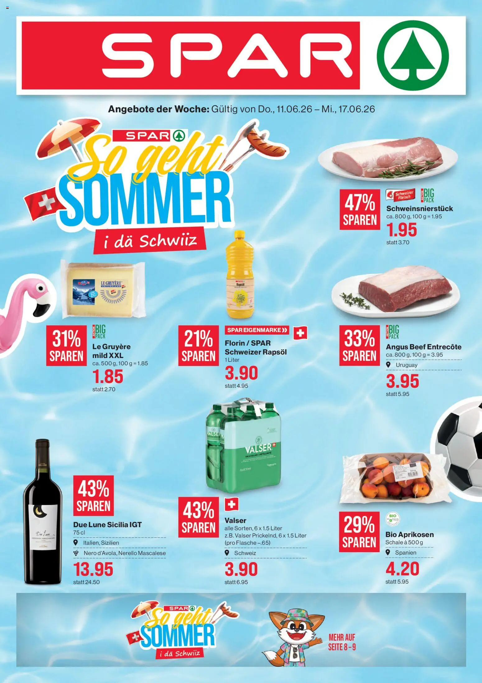 Vorschau des Merkblatts SPAR aktionen vom Shop SPAR gültig von 11.06.2026 bis 17.06.2026