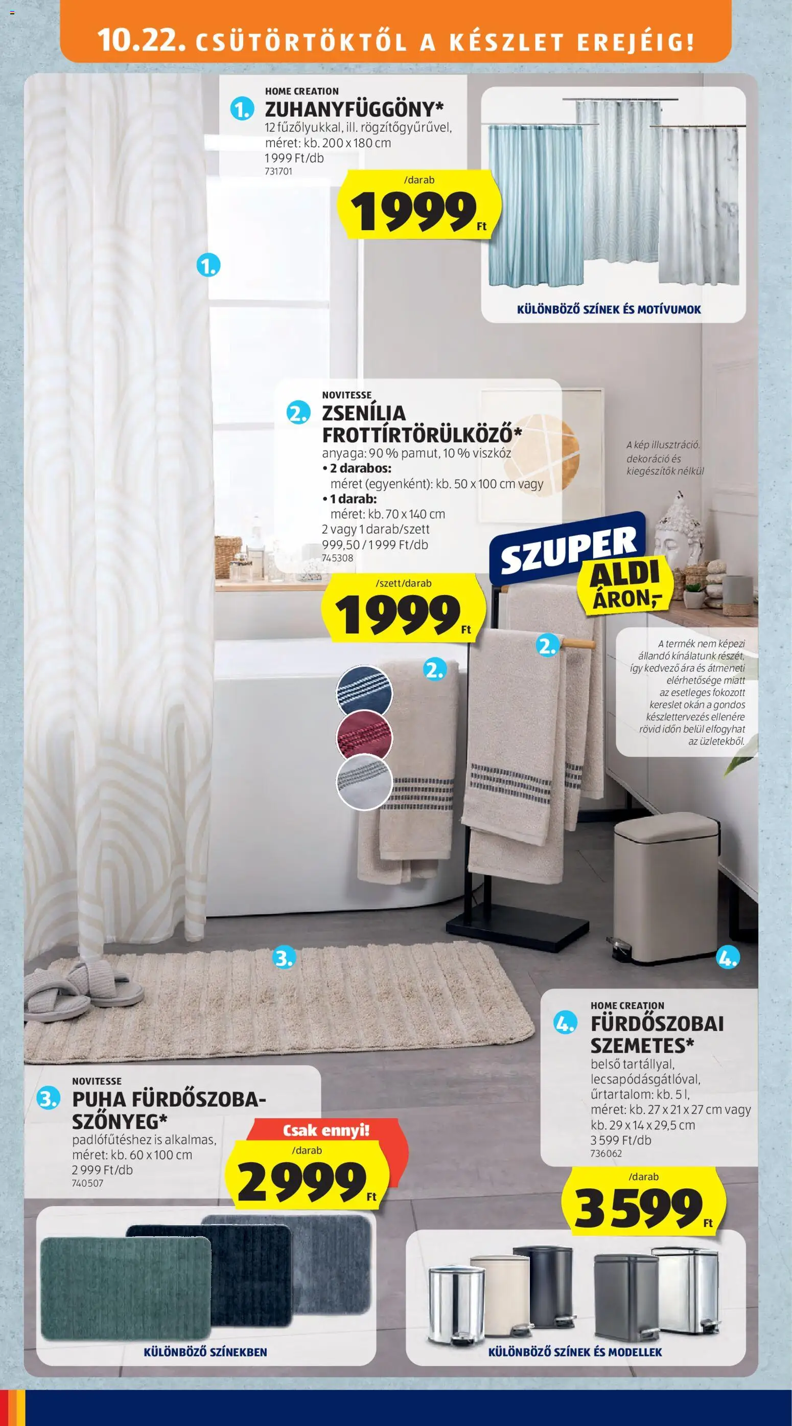 Aldi - Aldi Középső sor termékei megtekintése, amely érvényes 2026.10.22.-től - Fürdőszoba, Dekoráció