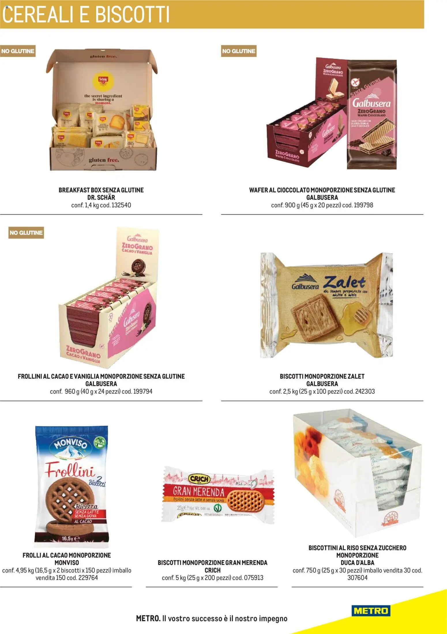 Anteprima dell'opuscolo Metro volantino Hotel dal negozio Metro valido da 31/08/2026 - Senza glutine, Biscotti, Zucchero, Latte, Uova, Cacao, Vaniglia, Frollini