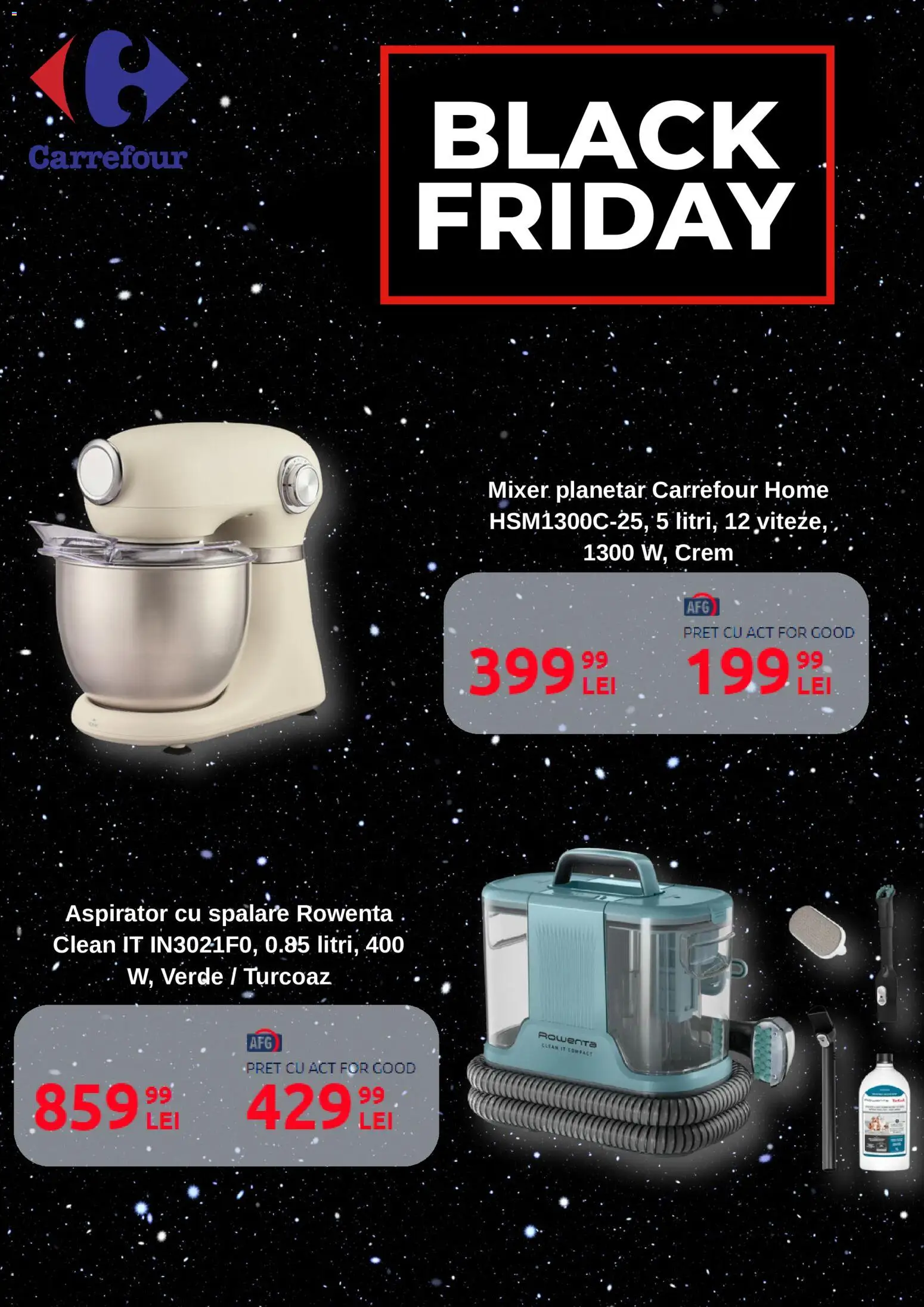 Previzualizarea de cataloage: Carrefour Carrefour Black Friday valabil de la 20.10.2026 - Aspirator, Black, Mixer, Clean