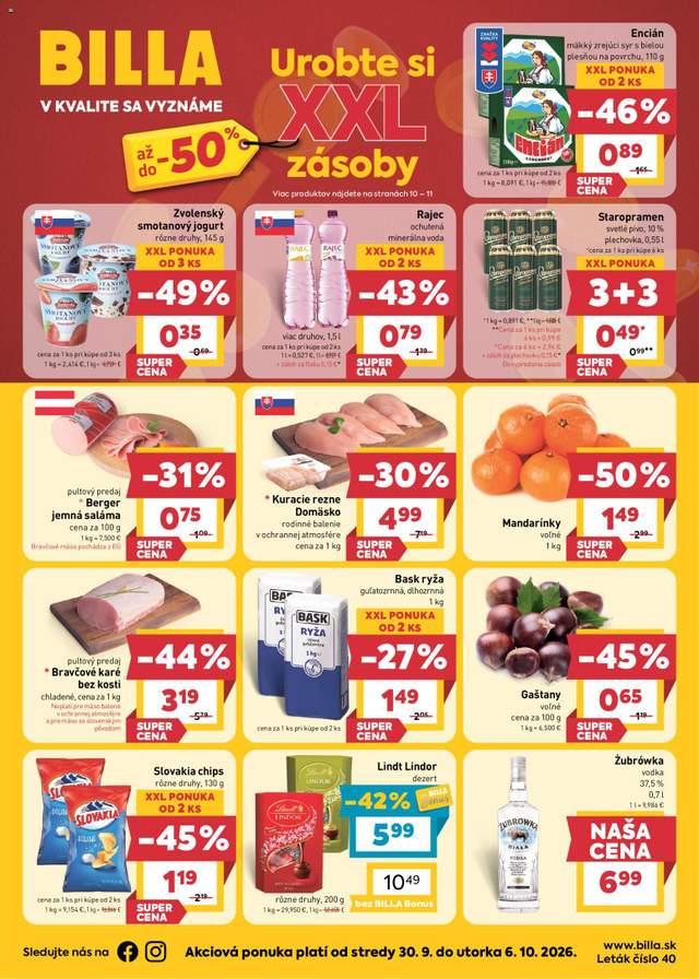 Nový Billa leták od 30.09.