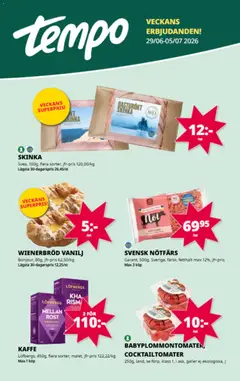 Förhandsgranska reklamblad Tempo erbjudanden från butik Tempo gäller från 29/06/2026