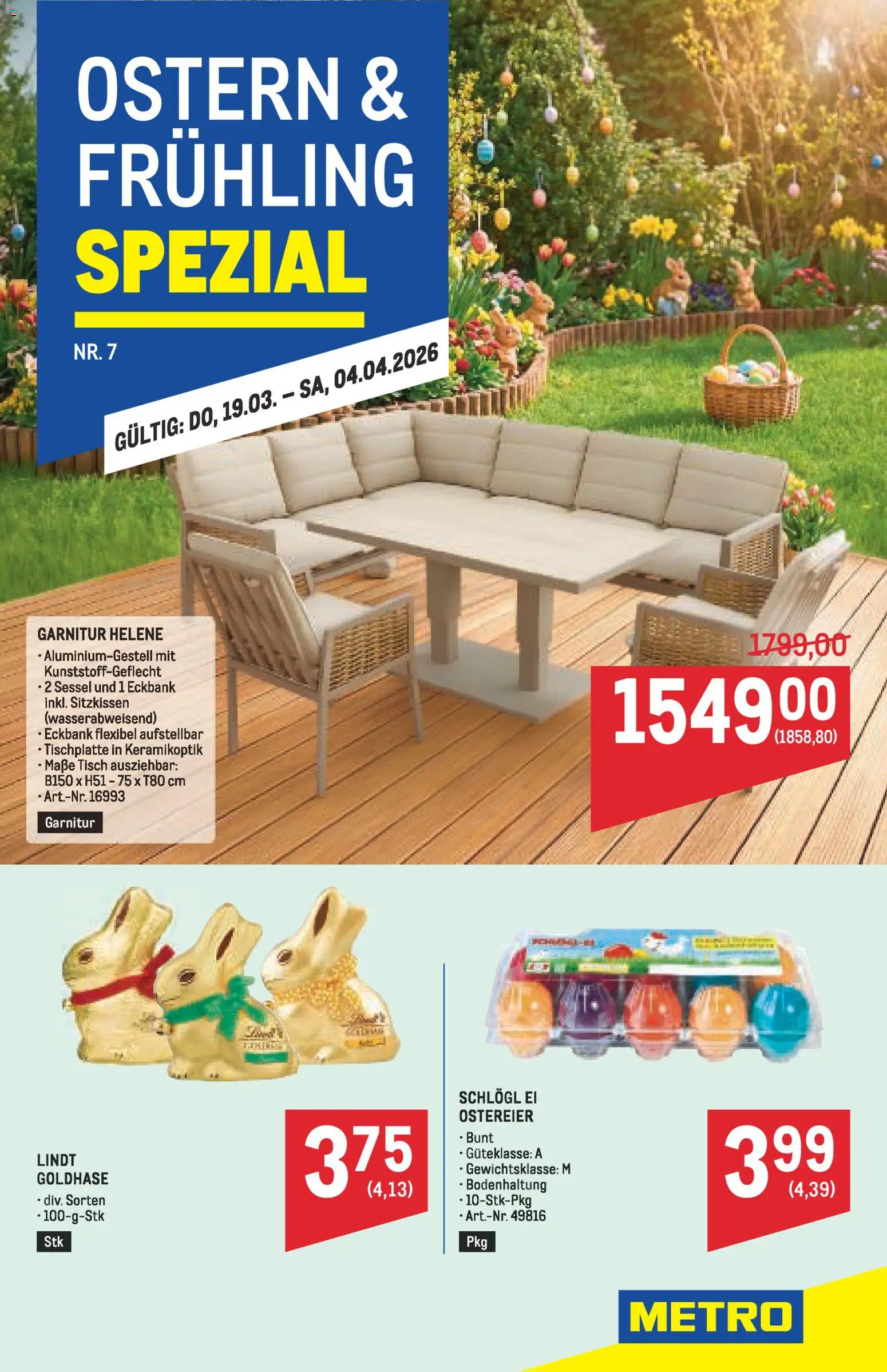 Vorschau der Angebote: Metro Ostern & Frühling Spezial gültig ab 19.03.2026 - Sessel, Tisch