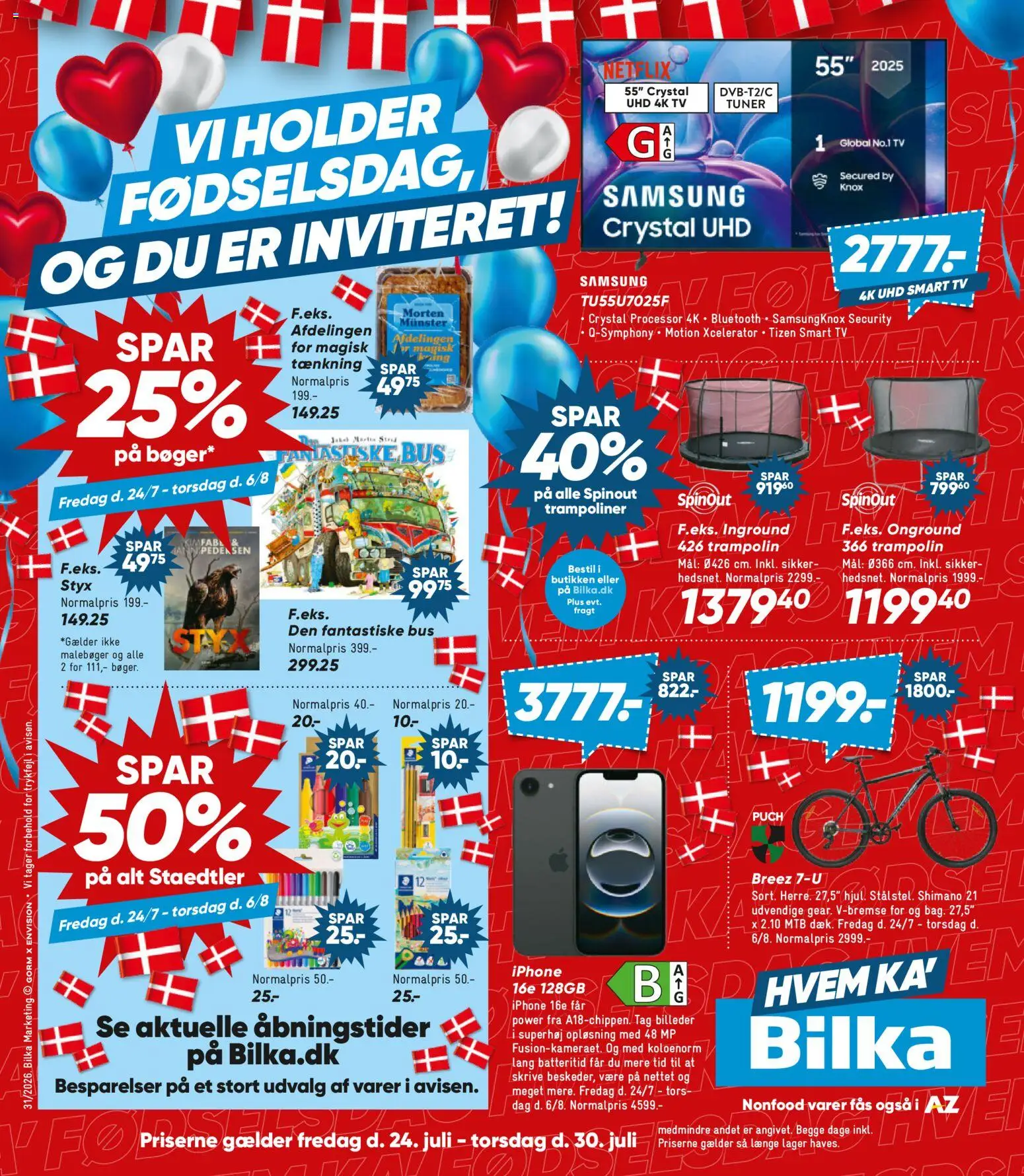 Eksempel på tilbudsavis Bilka - Nonfood uge 31 fra butik Bilka gyldig fra 24/07/2026
