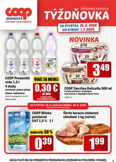 Náhľad COOP Jednota letáku platného od 25.06.2026