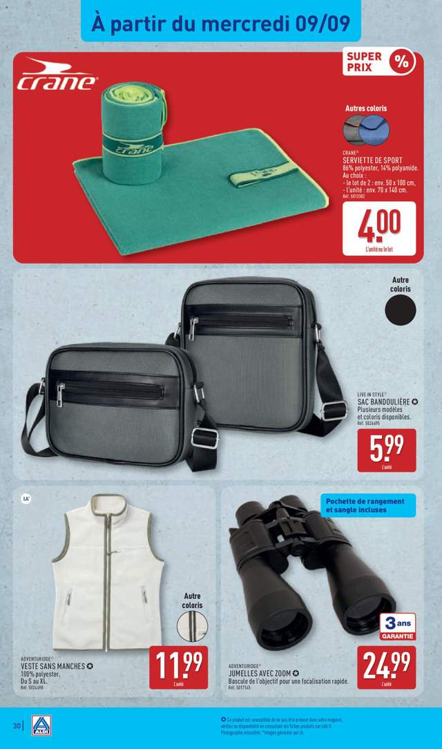 Nouveau catalogue Aldi à partir du 08/09