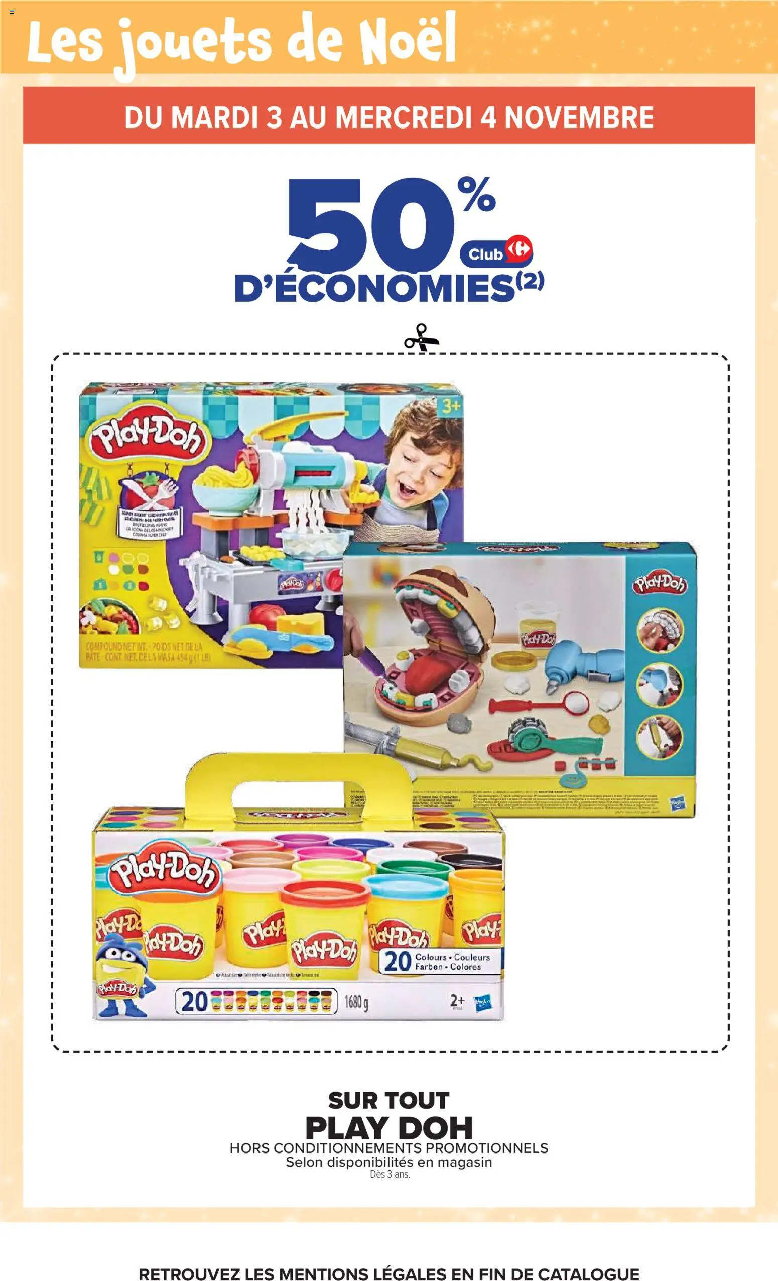 Prévisualisation de Carrefour Petit déjeuner du magasin Carrefour formulaire valide 03/11/2026 - Hamburger, Jouets, Poids